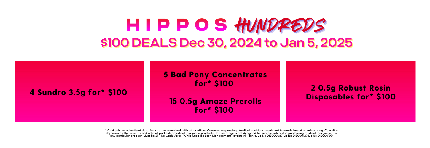 Hippos Hundreds 12.30.2024 -1.5.2025 Bundle Sale Deals